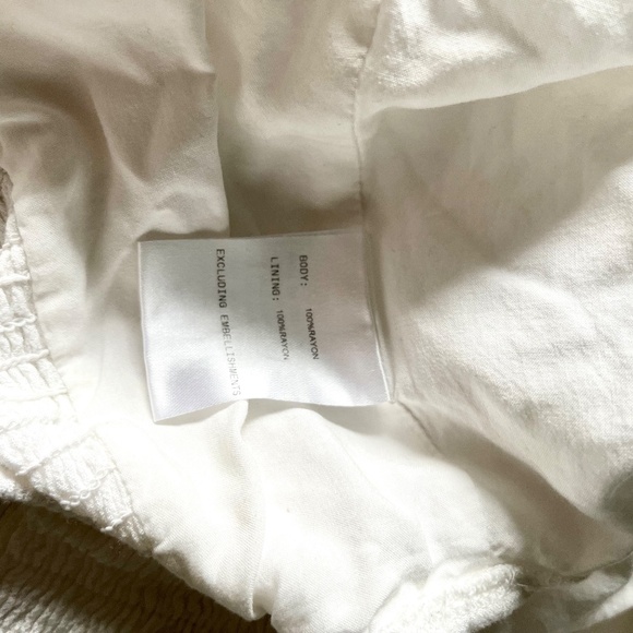 Princess Polly Darshan Top White Center Ruching Puff Sleeve Crop Top US 2 - Picture 7 of 9